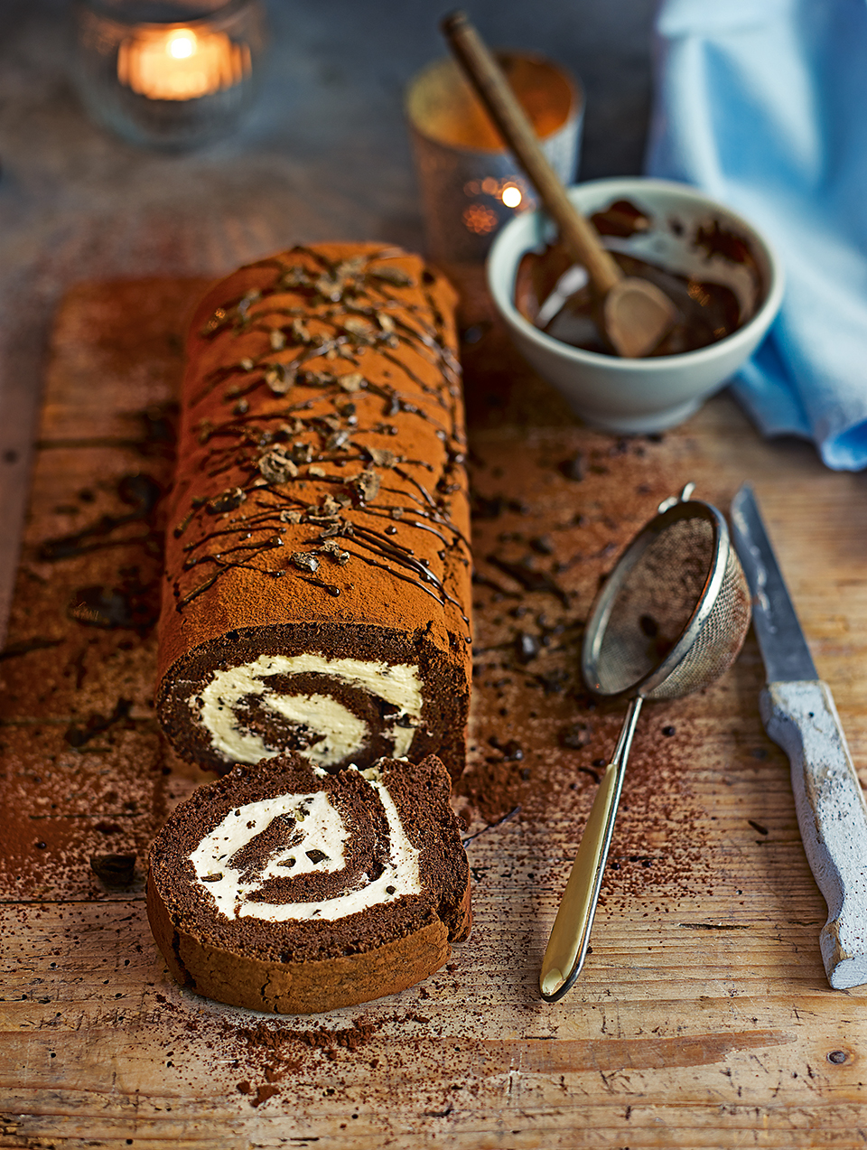 Chocolate And Coffee Swiss Roll Recipe Delicious Magazine Recipe Chocolate Swiss Roll 