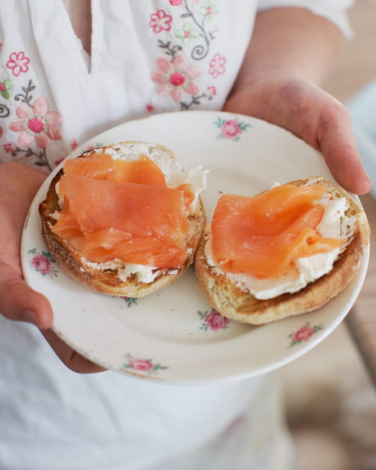 Smoked salmon and cream cheese bagel - delicious. magazine