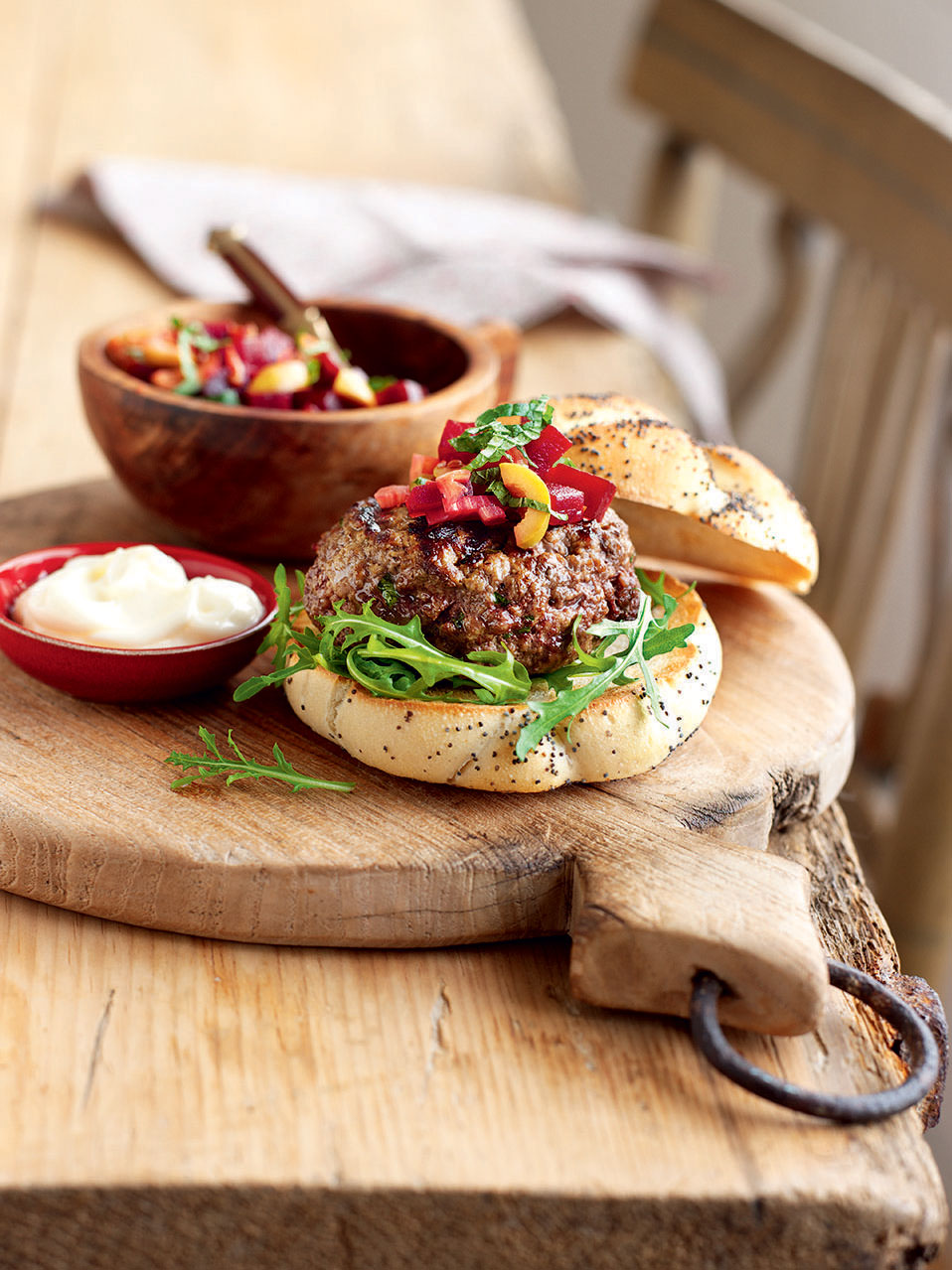 Greek beef burger with beetroot relish - delicious. magazine