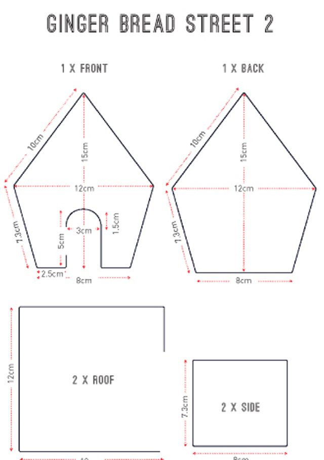 Printable Gingerbread House Templates