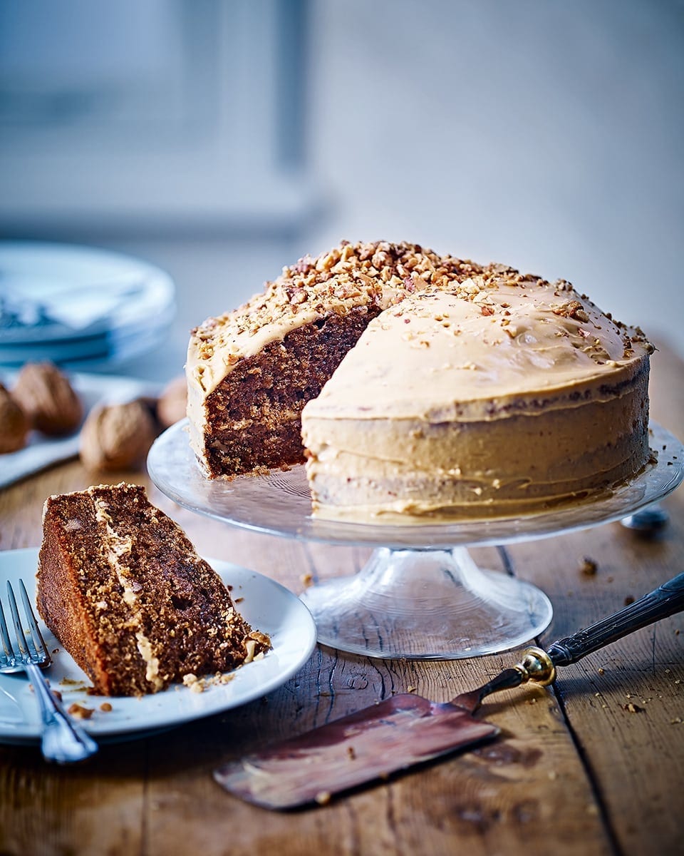 Coffee and walnut cake recipe | delicious. magazine