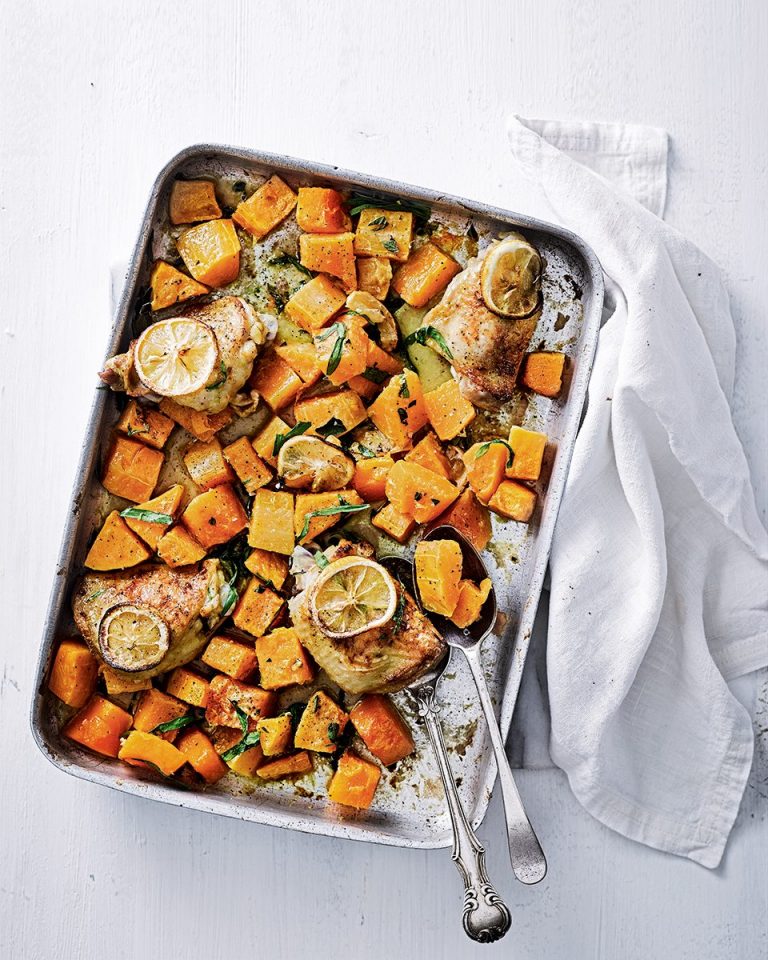 Butternut Squash, Chicken And Tarragon Traybake - Delicious. Magazine