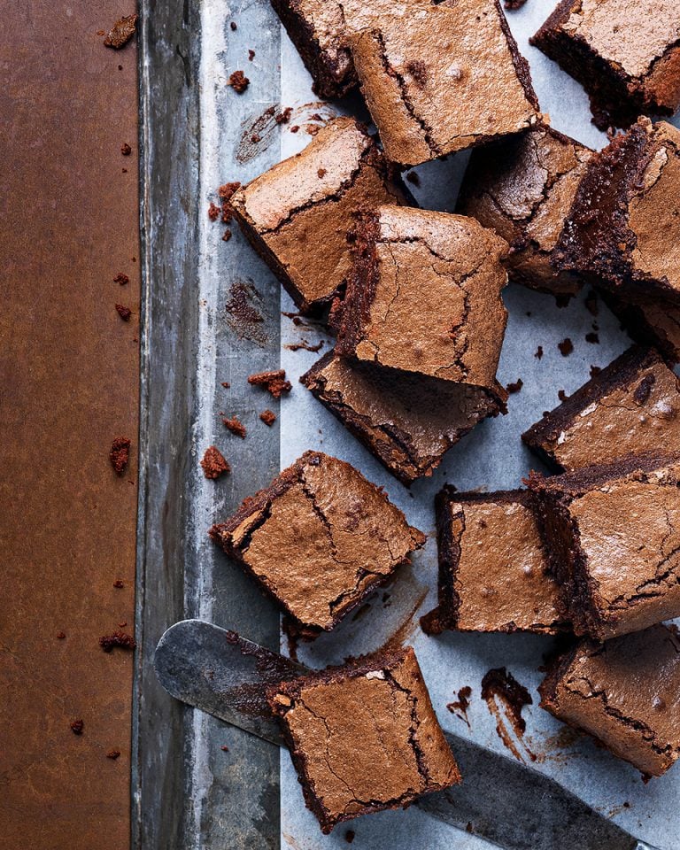 Classic chocolate brownies delicious. magazine