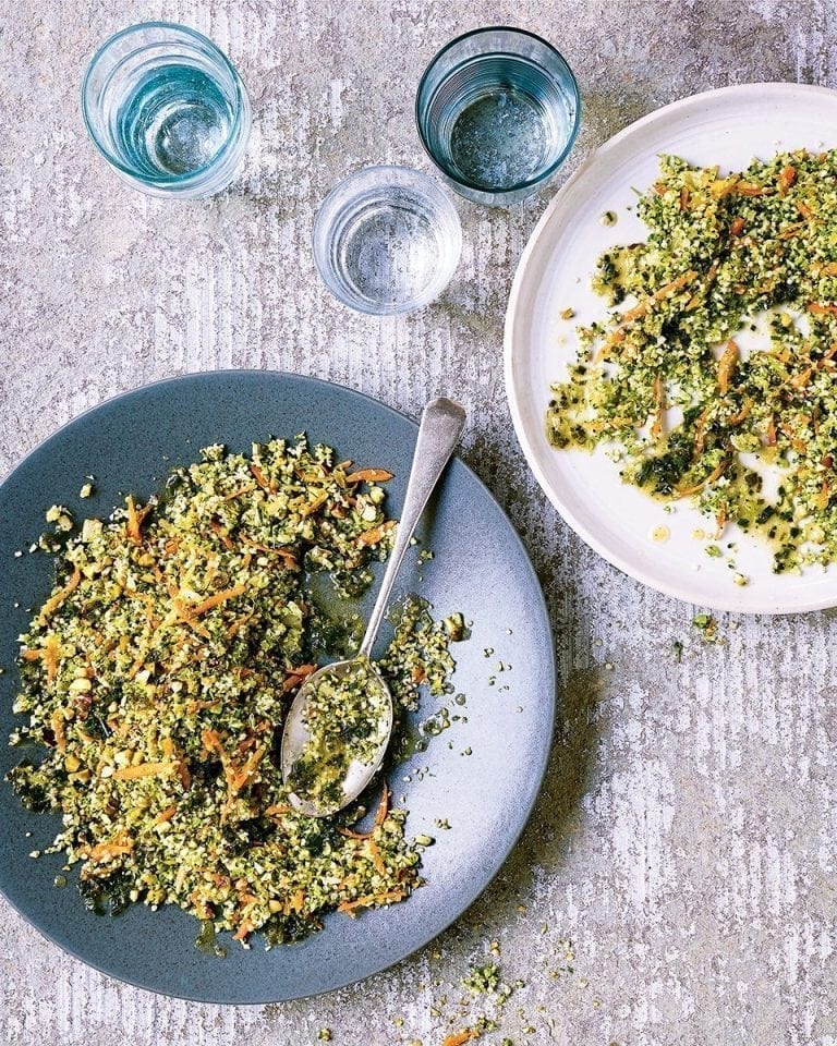 Broccoli and carrot tabbouleh recipe | delicious. magazine