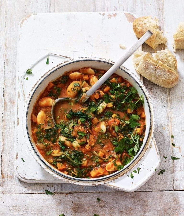 Butterbean and vegetable stew recipe | delicious. magazine