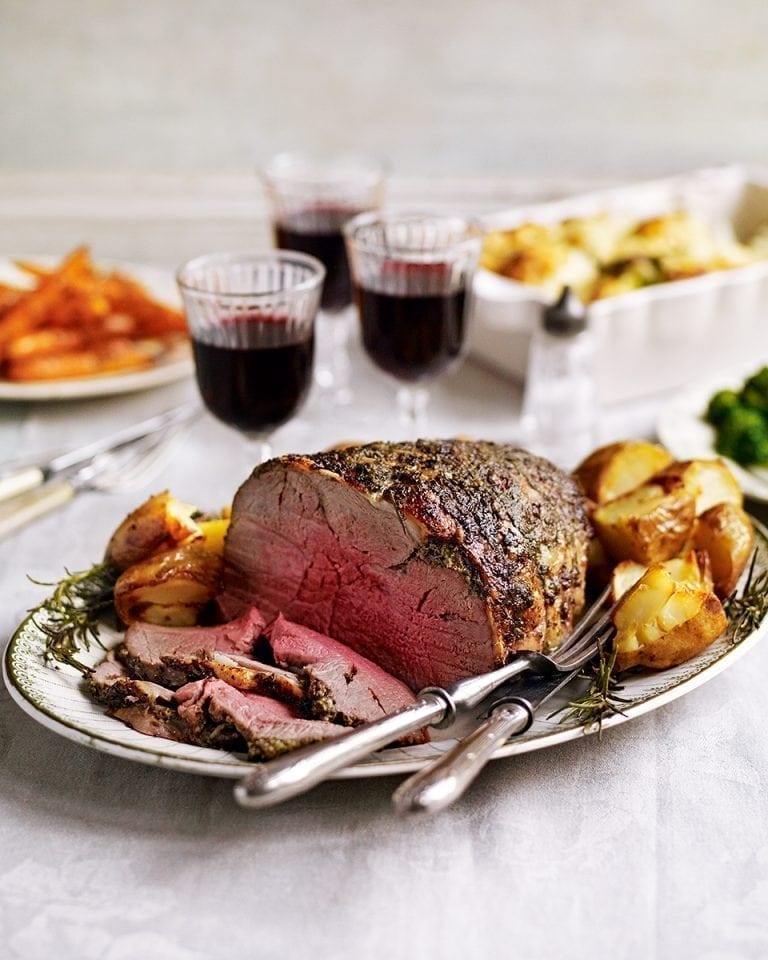 Roast leg of lamb with pesto recipe | delicious. magazine