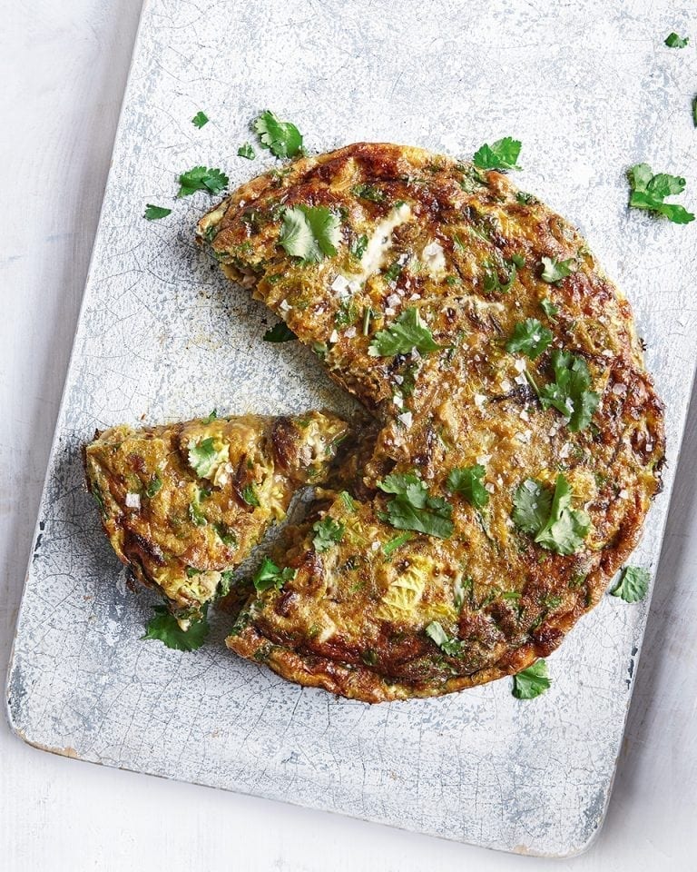 Indian spiced vegetable frittata recipe | delicious. magazine