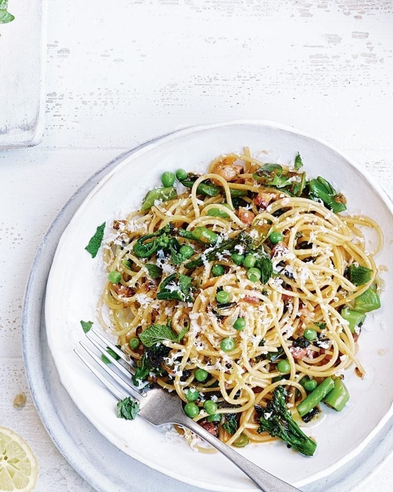 Summer vegetable carbonara recipe | delicious. magazine