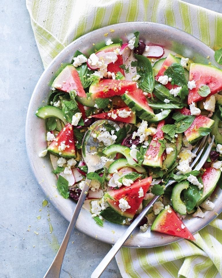 Summery watermelon and feta salad recipe | delicious. magazine