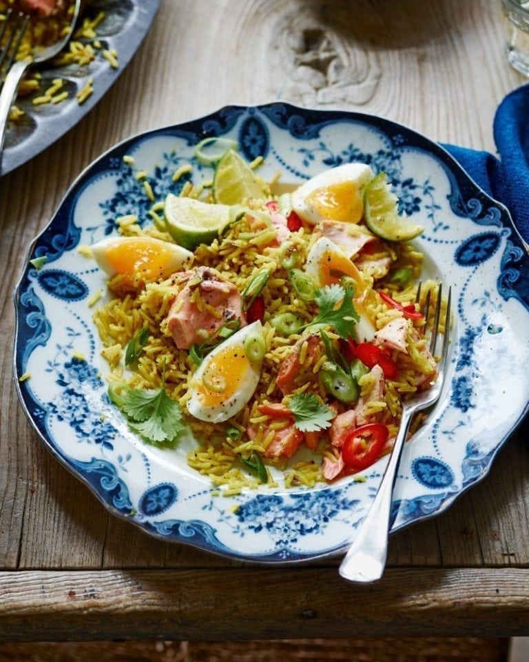 Salmon and egg kedgeree recipe | delicious. magazine