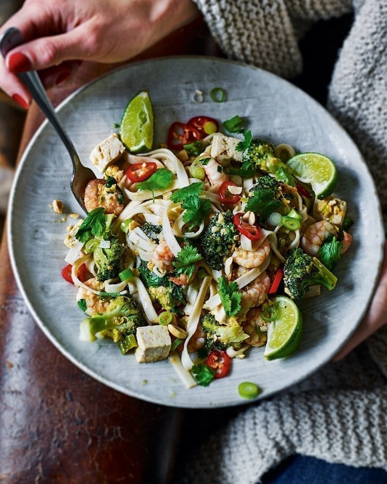 Prawn and tofu pad thai recipe | delicious. magazine