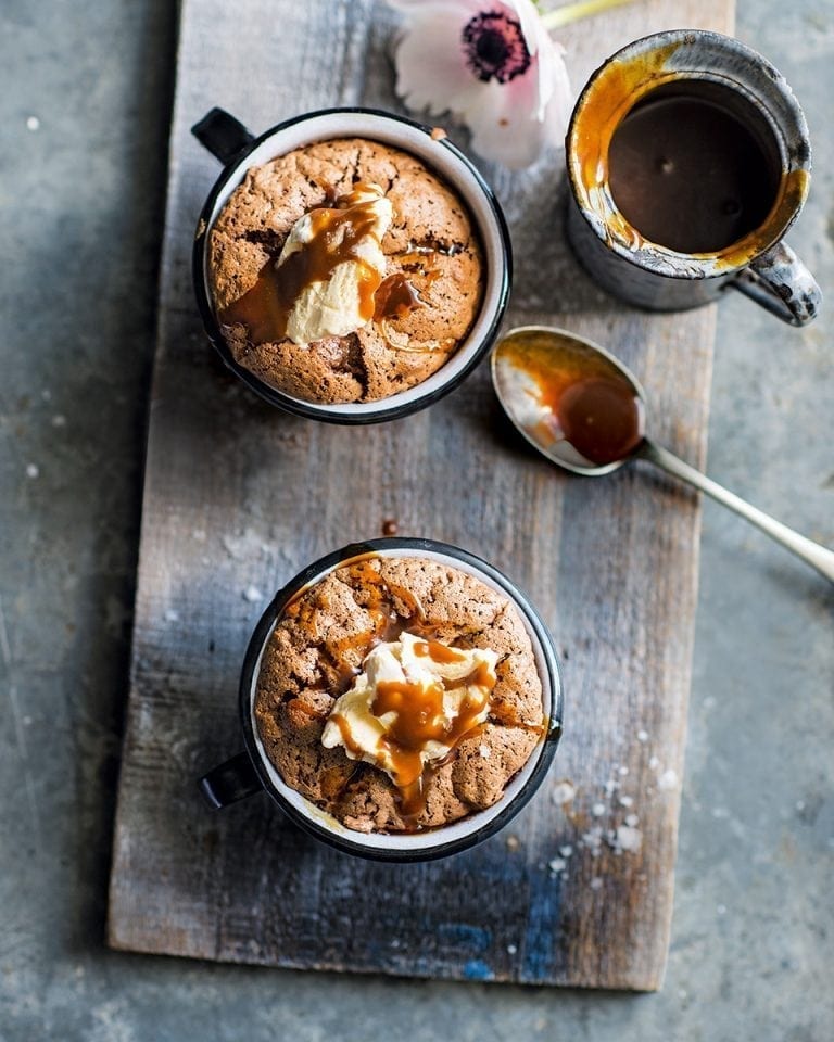 Warm Nutella Puddings With Chocolate Caramel Recipe Delicious Magazine