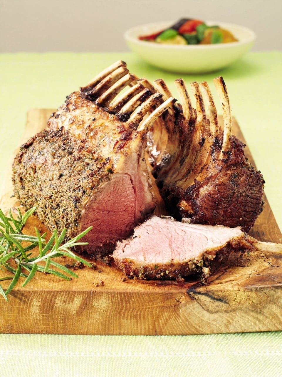 Mediterranean Garlic Herb Crusted Rack of Lamb