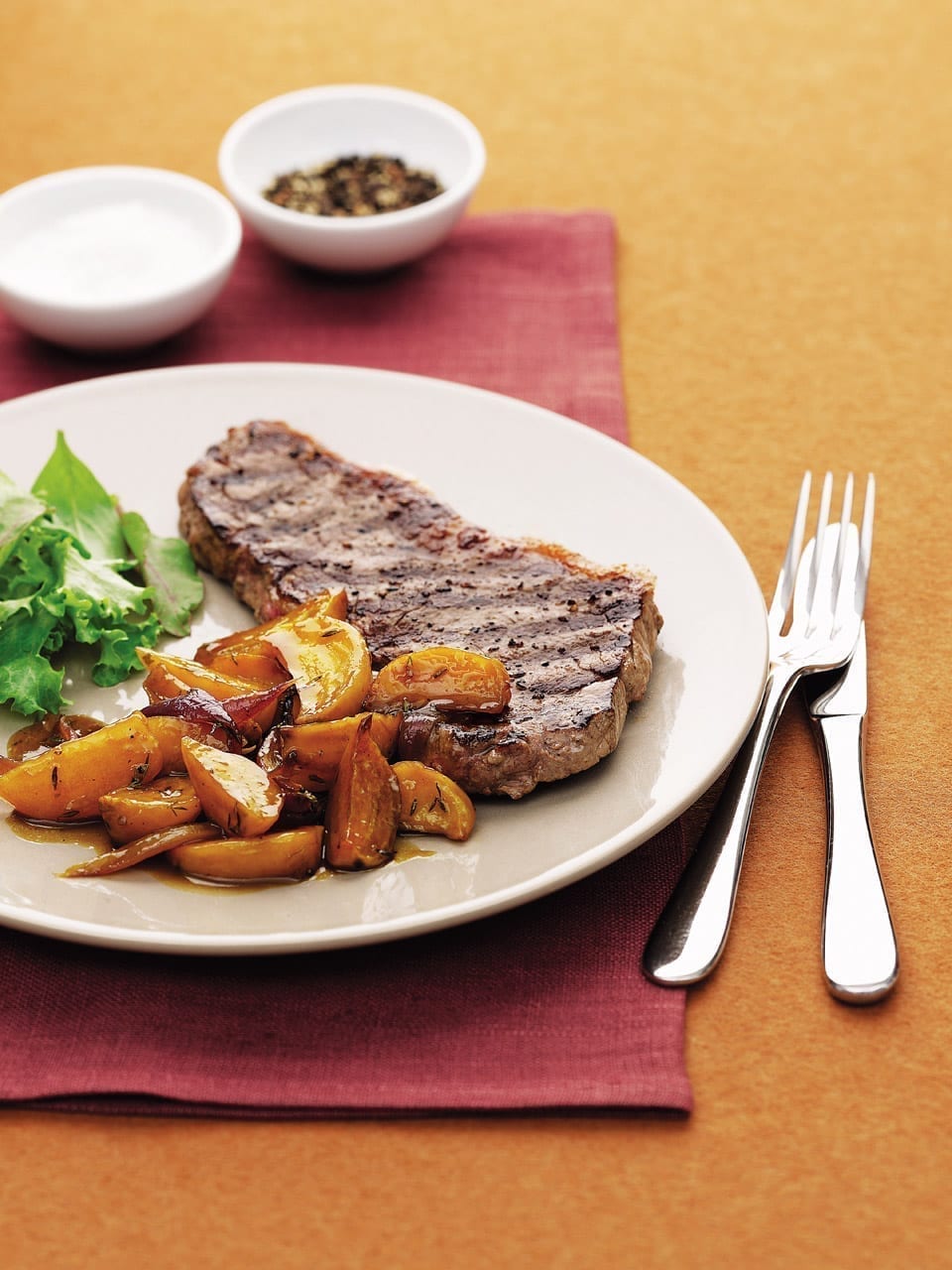 chargrilled-steak-with-caramelised-golden-beetroot-recipe-delicious