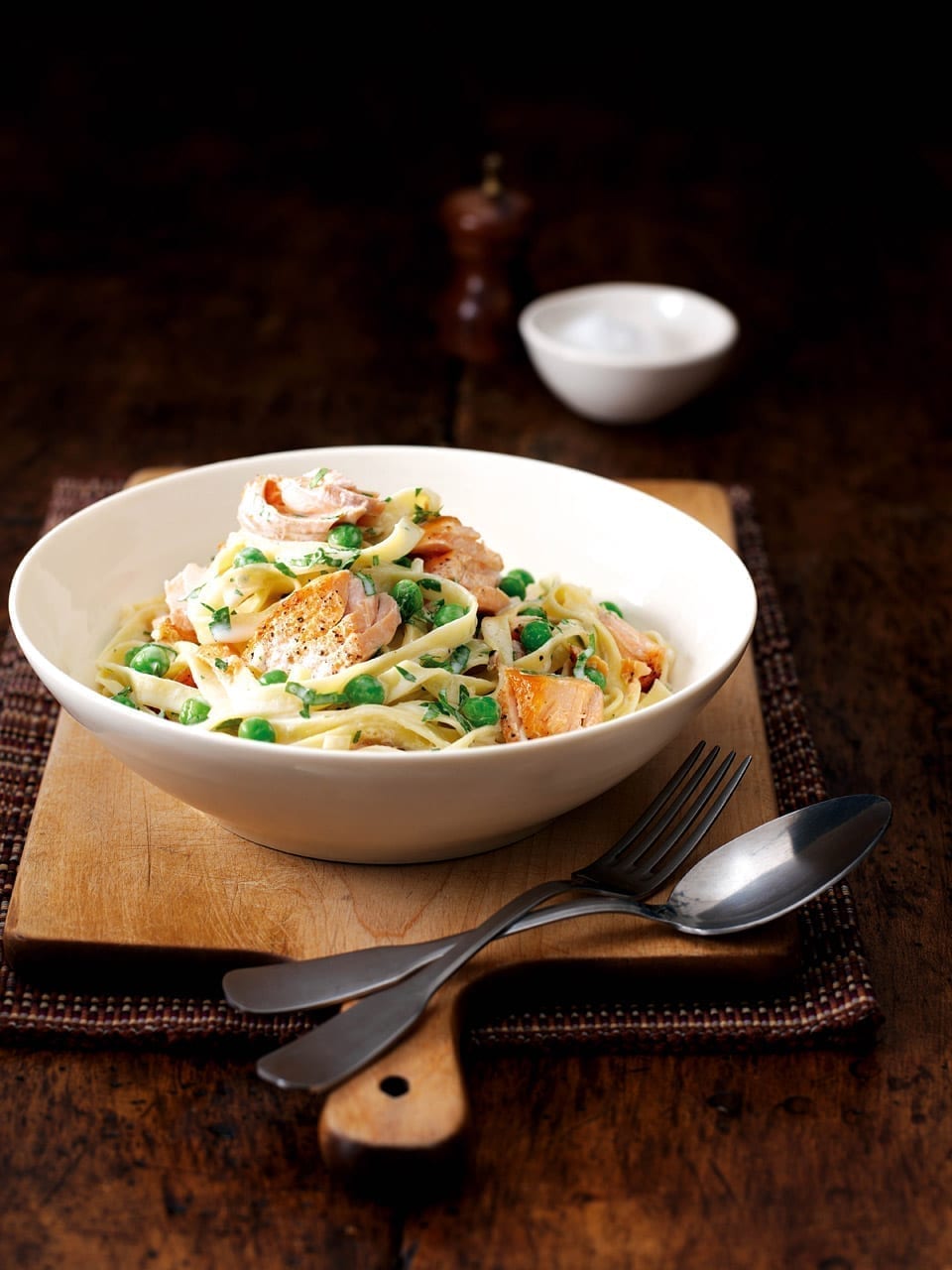 Low Calorie Salmon And Pea Tagliatelle Recipe Delicious Magazine