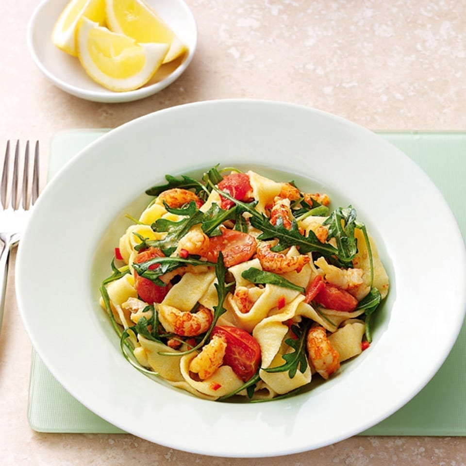 Crayfish and rocket tagliatelle recipe | delicious. magazine