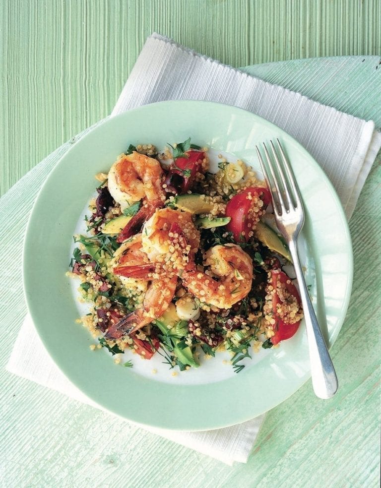 Prawn and avocado quinoa salad recipe | delicious. magazine