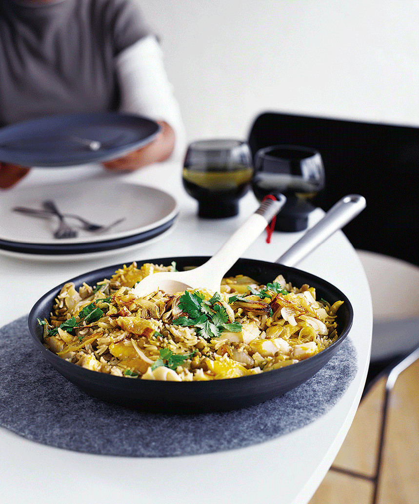 haddock with rice