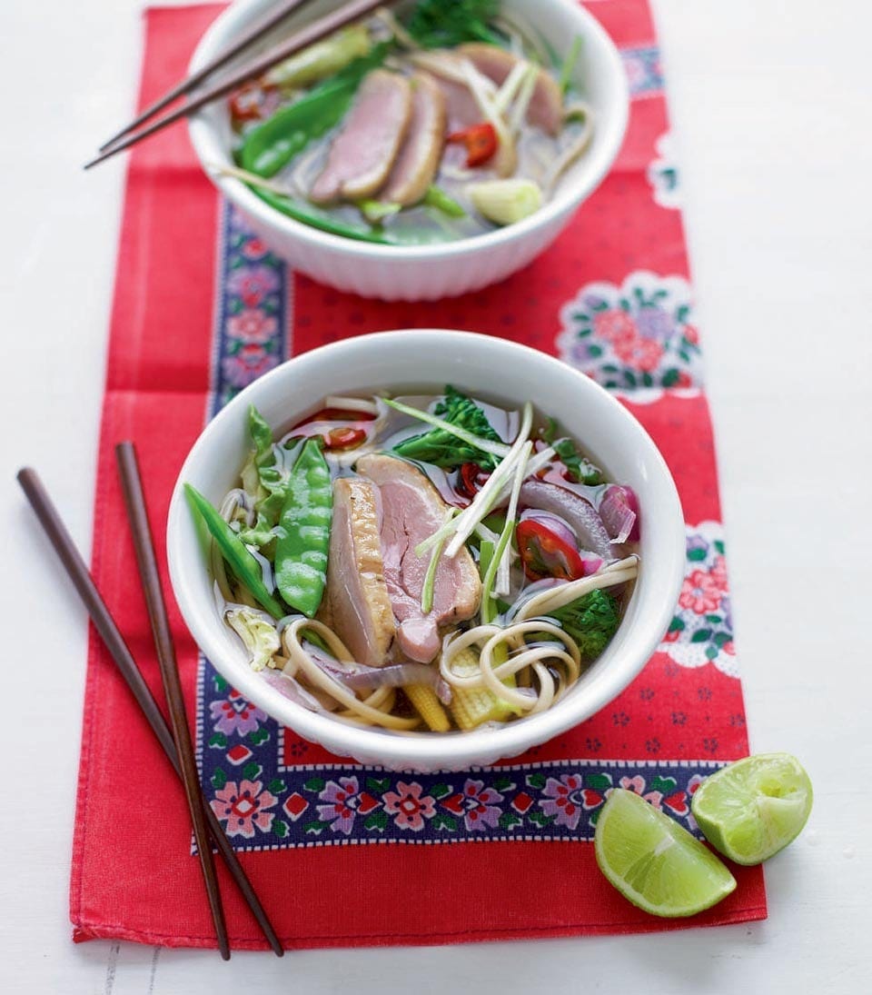 Smoked duck and ginger noodle soup recipe | delicious ...