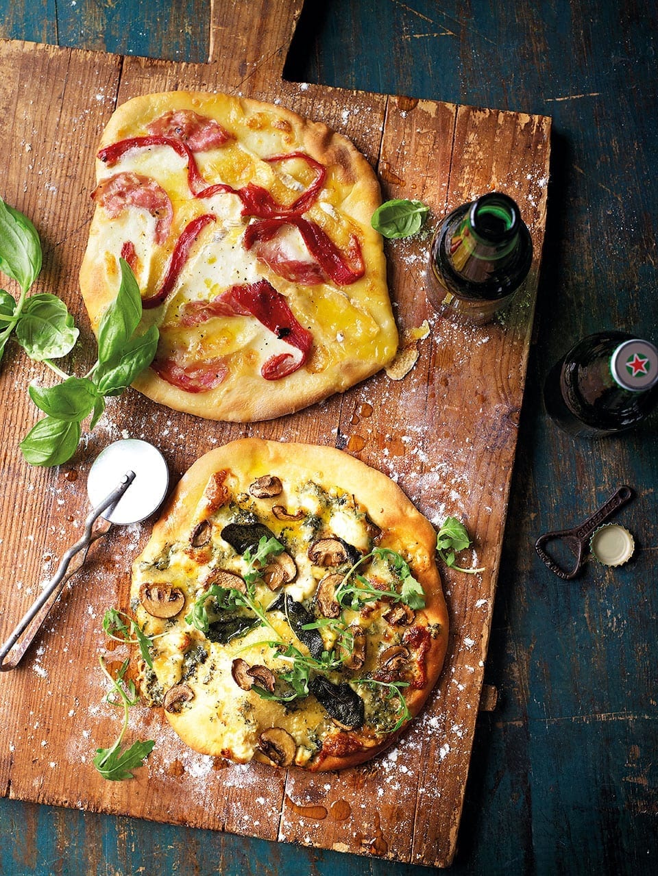 Three-cheese pizza biancas recipe | delicious. magazine