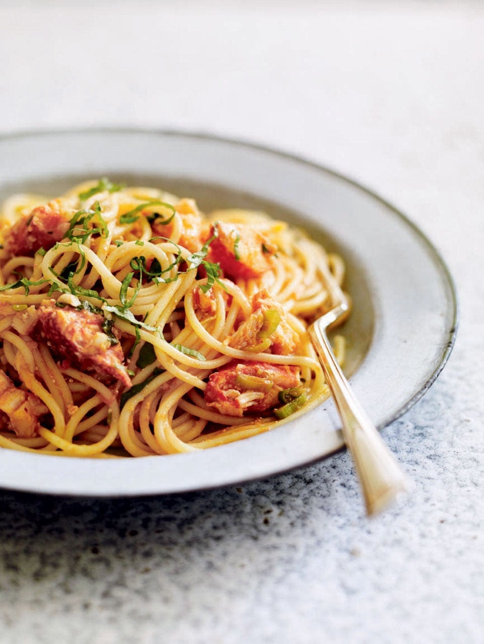 Lobster spaghetti with tomato ginger and basil recipe | delicious. magazine