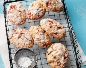 Biscuits shown on a wire rack