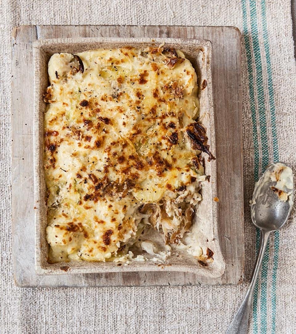 Smoked mackerel gratin recipe | delicious. magazine