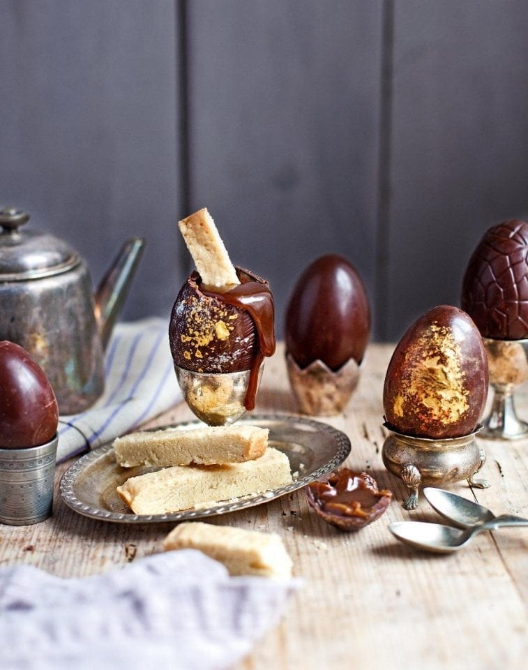Simnel-spiced salted caramel Easter eggs recipe | delicious. magazine