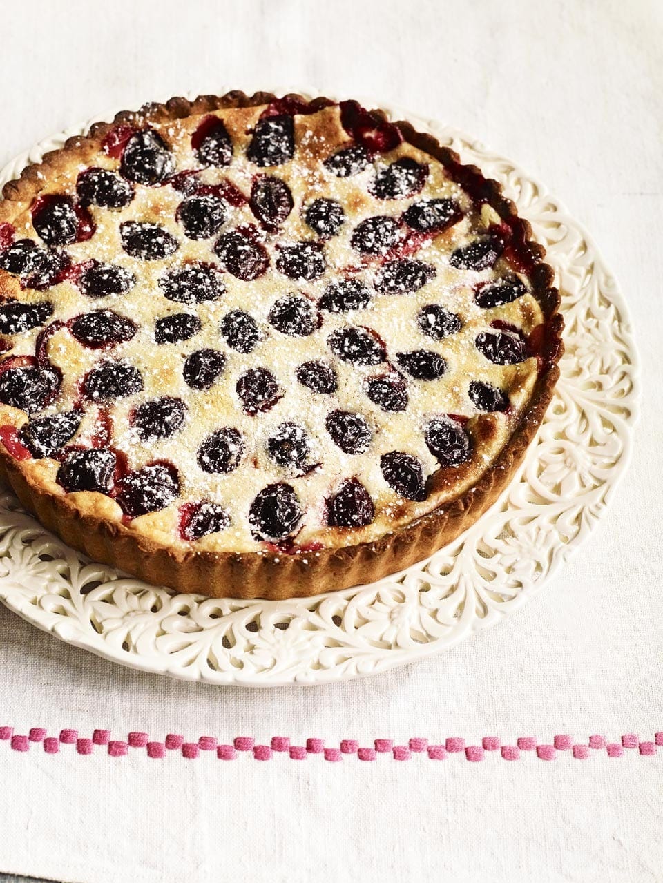 Damson Plum Jam and Chocolate Tart – With a Glass