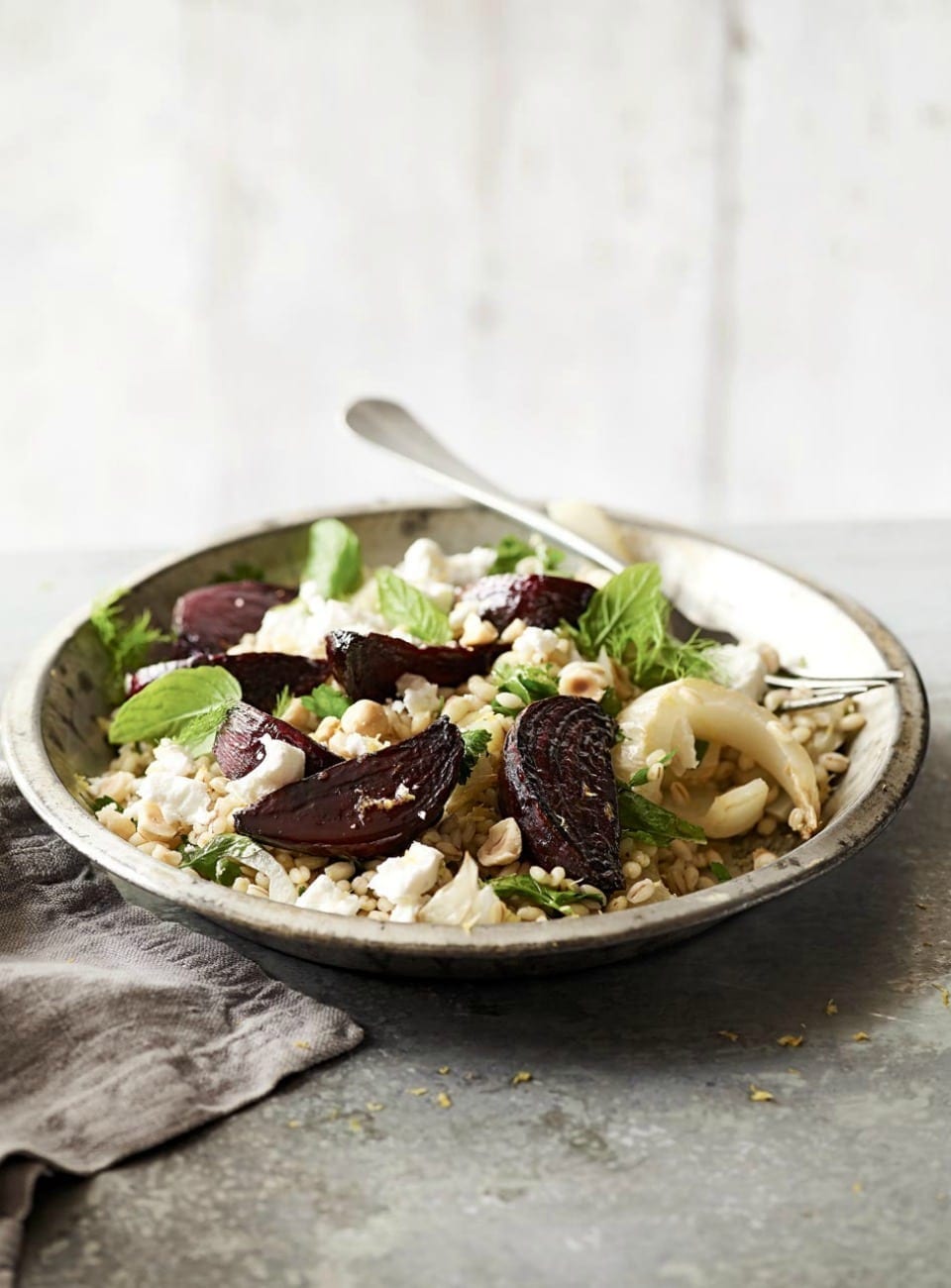 Roast beetroot, barley and fennel salad recipe | delicious. magazine