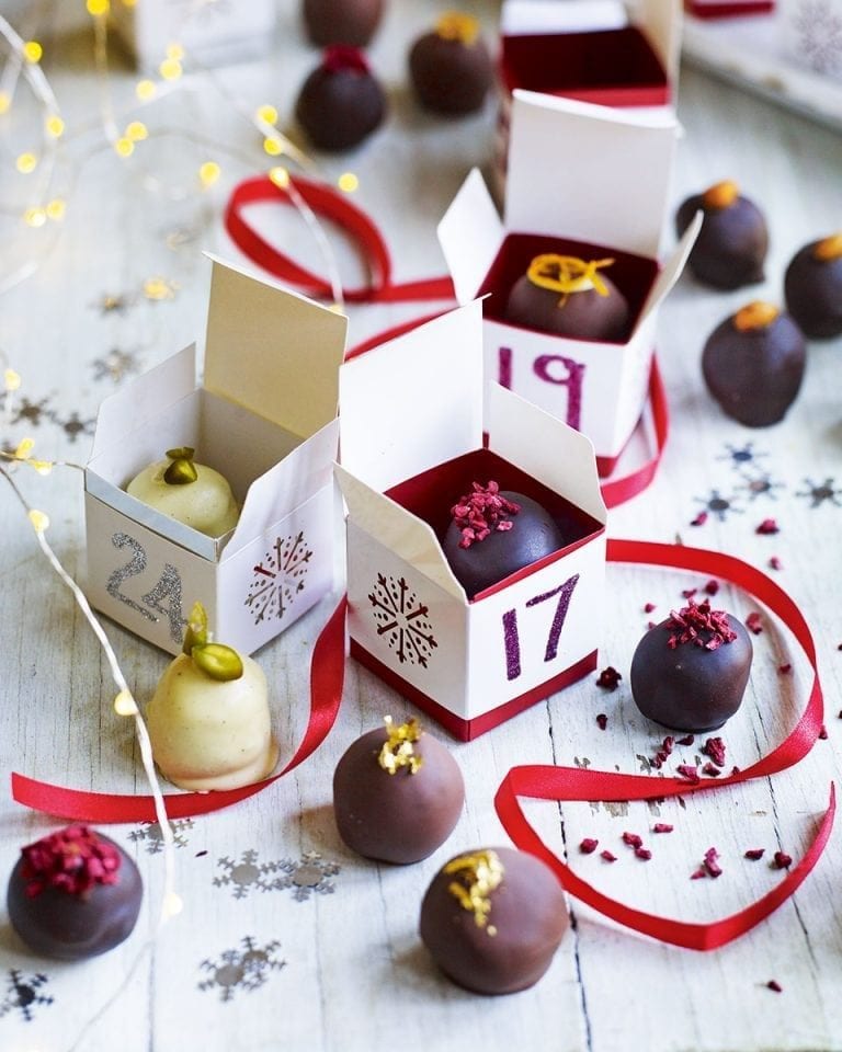 Chocolate truffle Advent calendar recipe delicious. magazine