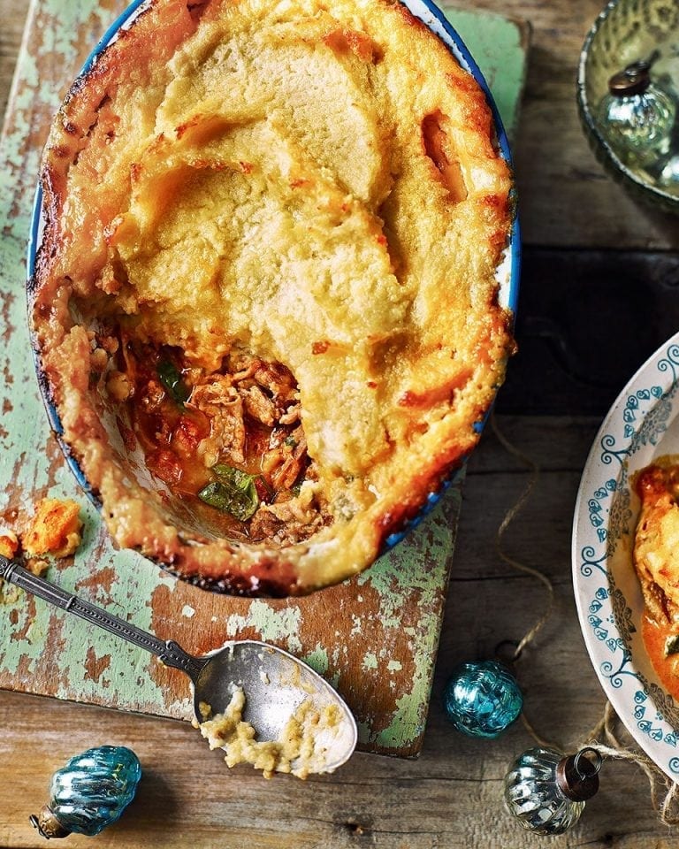 Spiced lamb pie with chickpea and potato mash recipe | delicious. magazine