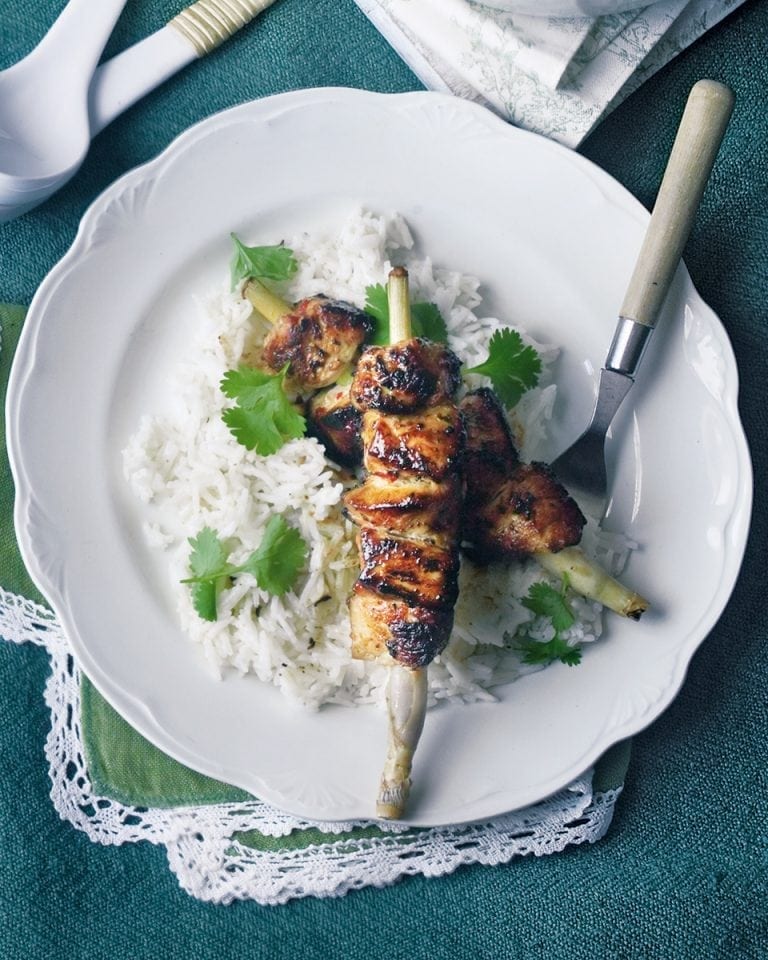 coconut-rice-and-thai-chicken-skewers-recipe-delicious-magazine