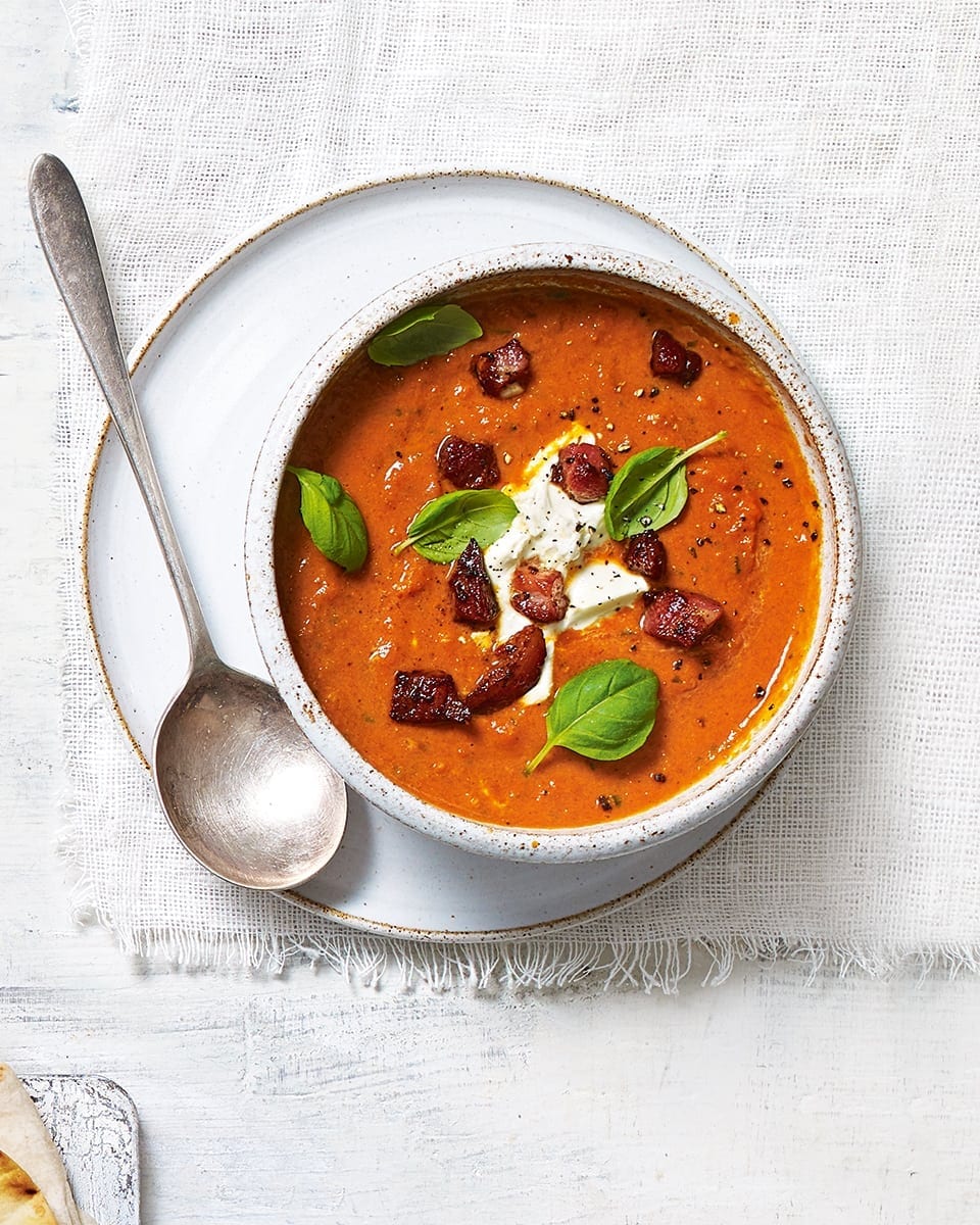 Fresh Tomato Soup with Mascarpone