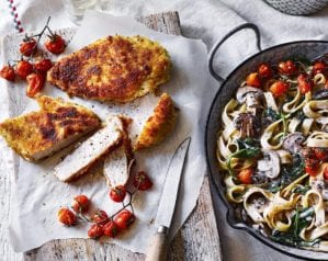 Mushroom tagliatelle alfredo