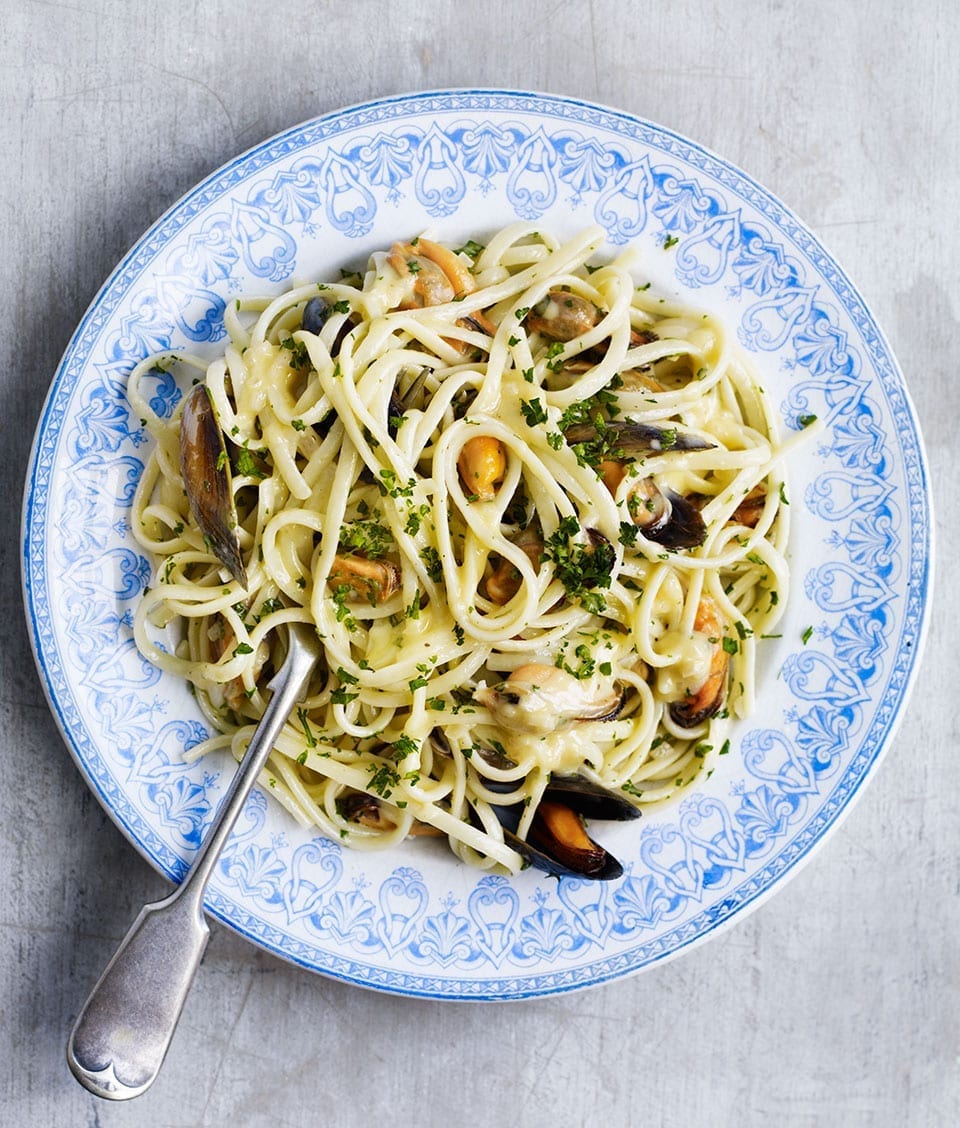 Linguine With Mussels Beurre Blanc And Parsley Recipe Delicious Magazine