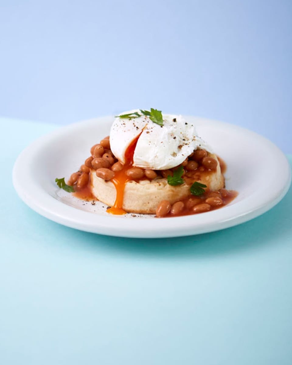 Egg and bean crumpet recipe | delicious. magazine