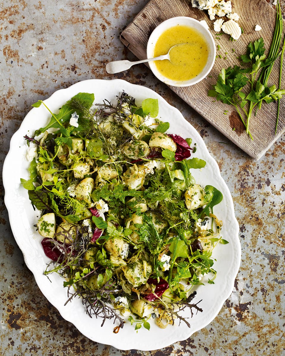 Warm new potatoes and blue cheese salad recipe | delicious. magazine