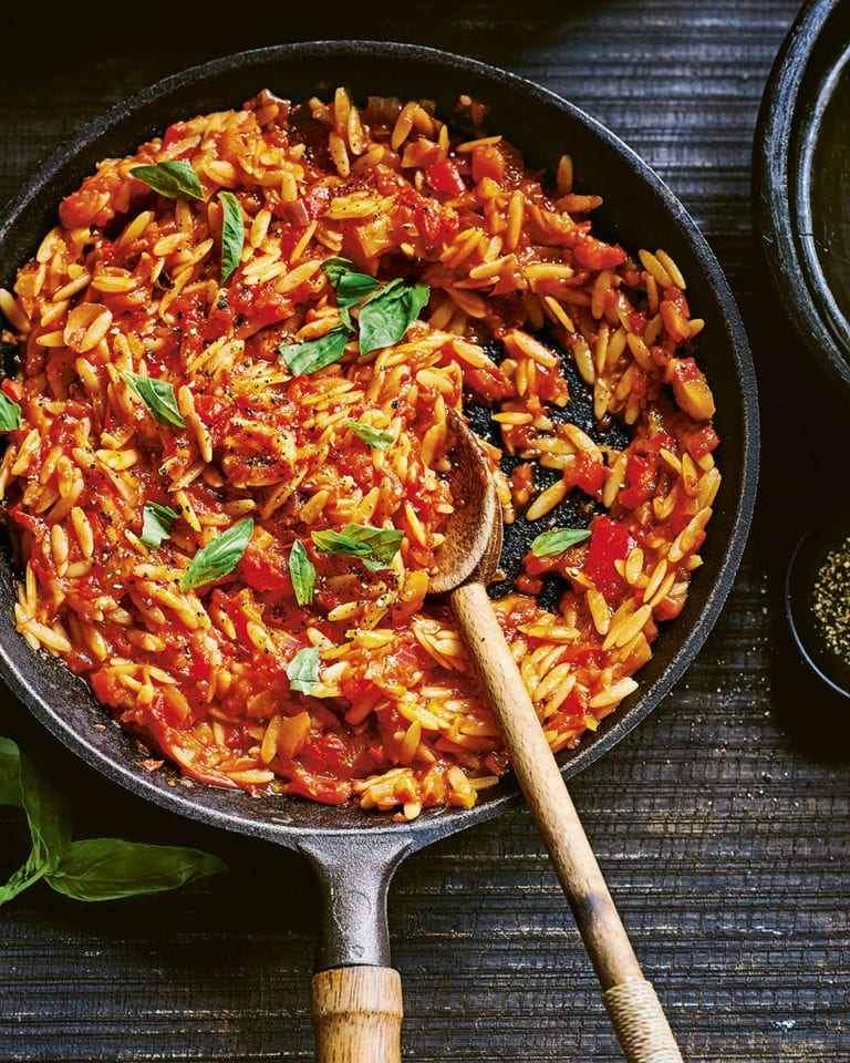 Orzo with roasted veg sauce - delicious. magazine