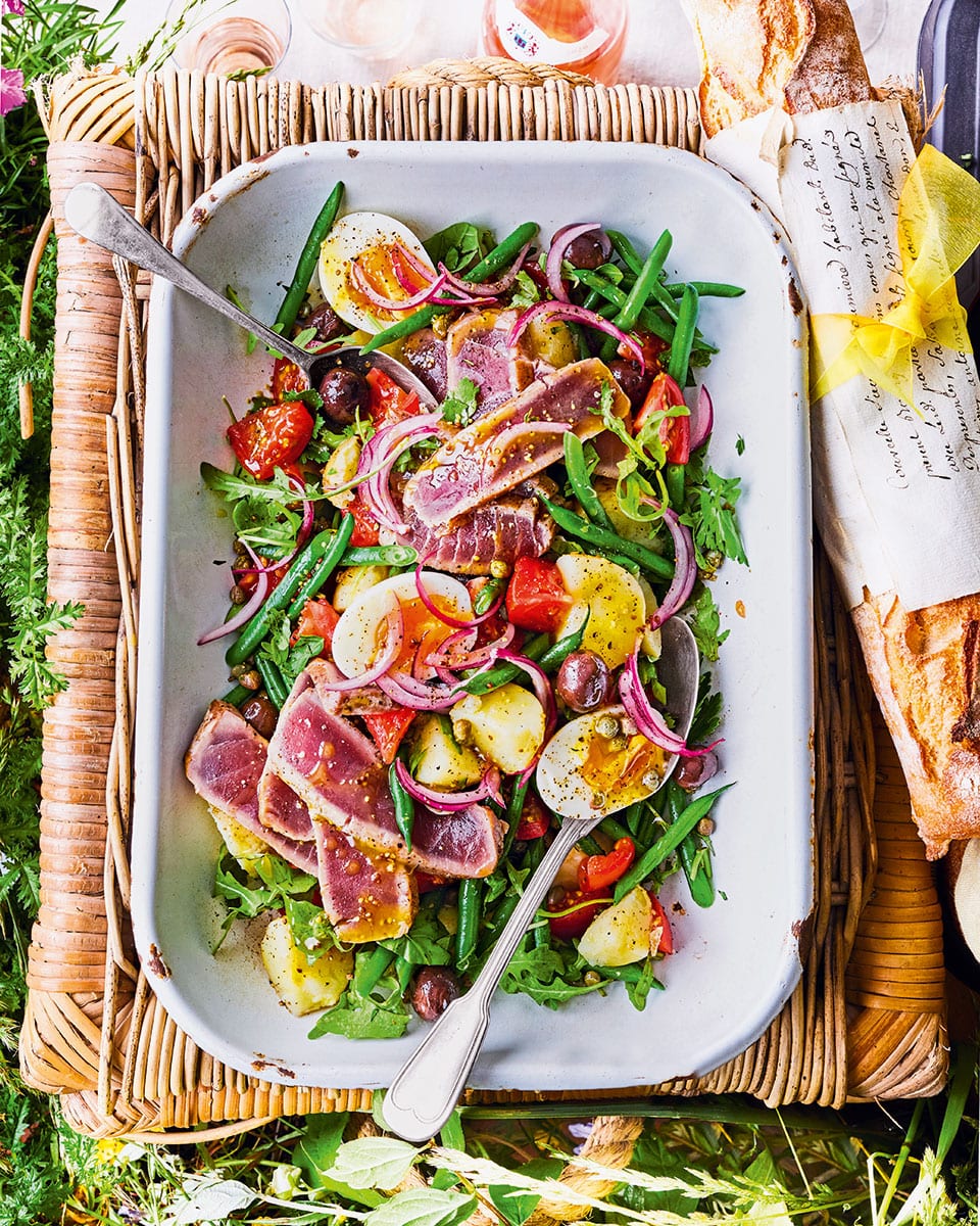 Seared tuna steaks and nicoise salad - delicious. magazine