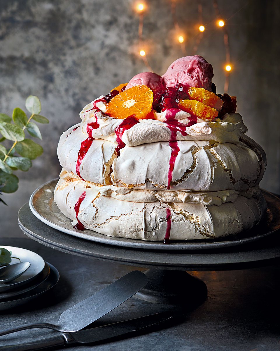 Cranberry Pavlova With Sorbet - Delicious. Magazine