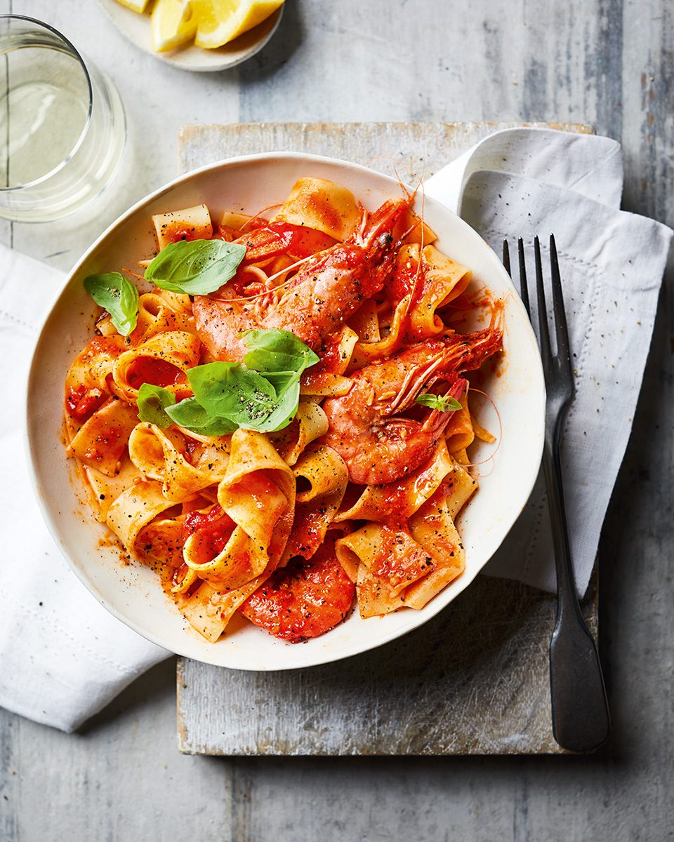 Prawn and harissa pasta - delicious. magazine