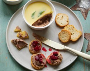 Chicken liver pate with beetroot and orange