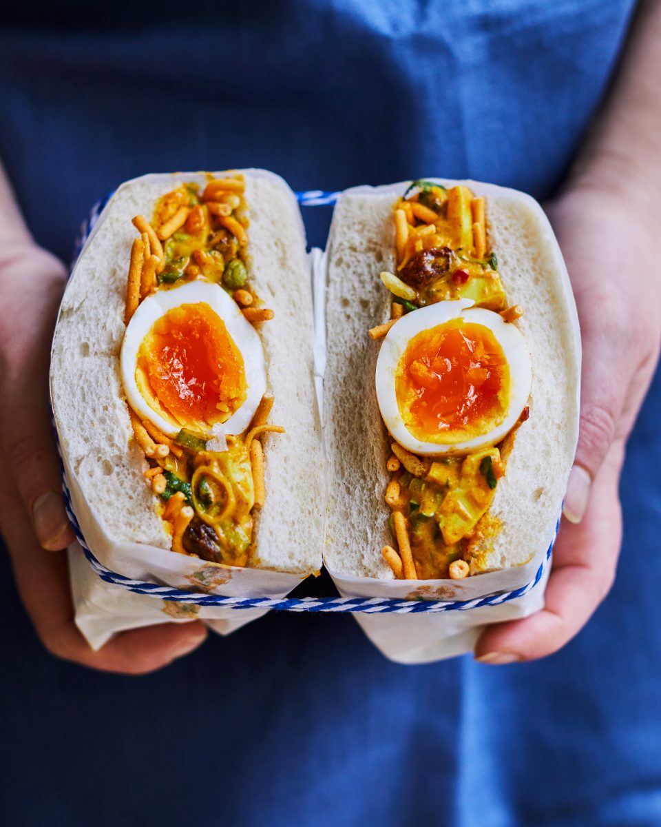 Coronation egg mayonnaise sandwich