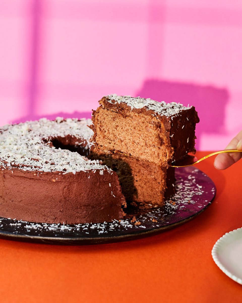 Blackcurrant, lime & vanilla Angel Cake slices – Phil's Home Kitchen