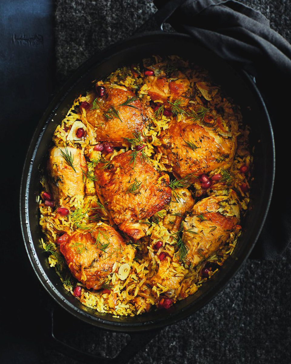 One-pot chicken and rice with saffron and dill - delicious. magazine