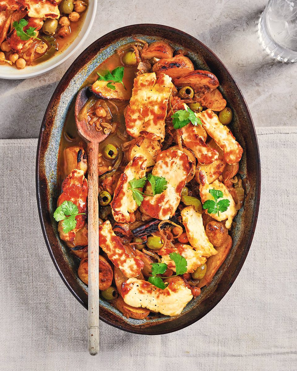 Potato tagine with baked halloumi - delicious. magazine