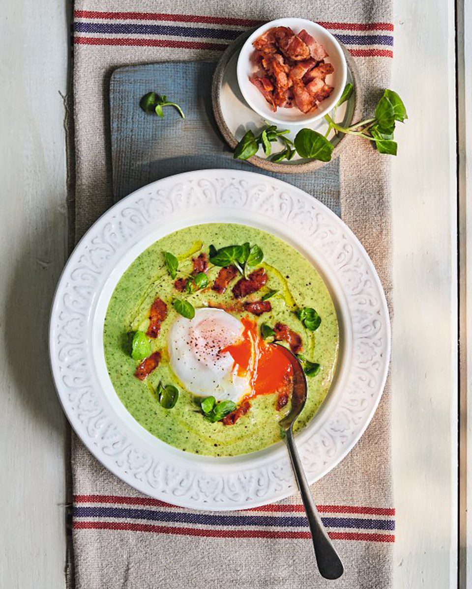 Watercress Soup With Lardons And Poached Eggs - Delicious. Magazine