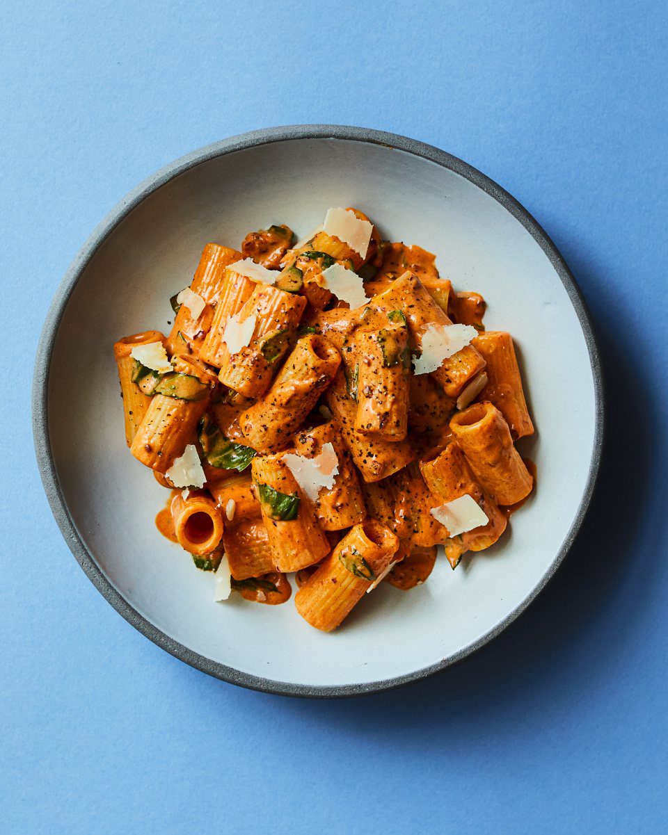 Harissa, Mascarpone And Basil Rigatoni - Delicious. Magazine