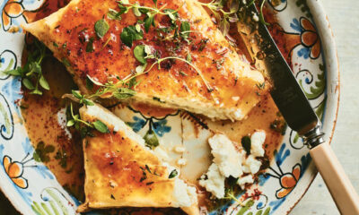 Filo-wrapped feta with spiced honey